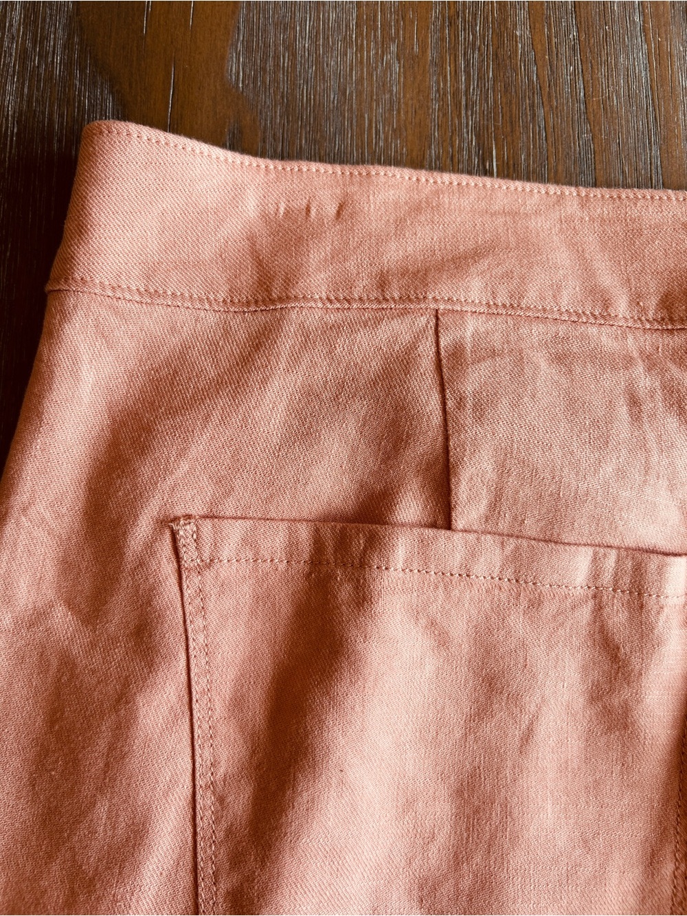 NYDJ Linen Shorts 16P Lift Tuck Technology Coral Pink Bermuda Style NWOT - Picture 9 of 11